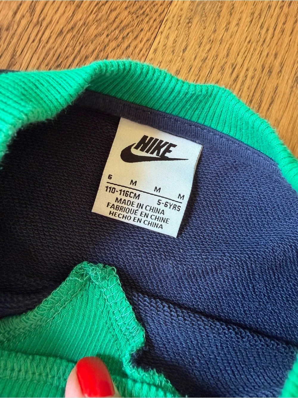 Nike Navy & Green Sweatshirt w/three monster truck T-shirt bundle Size 6